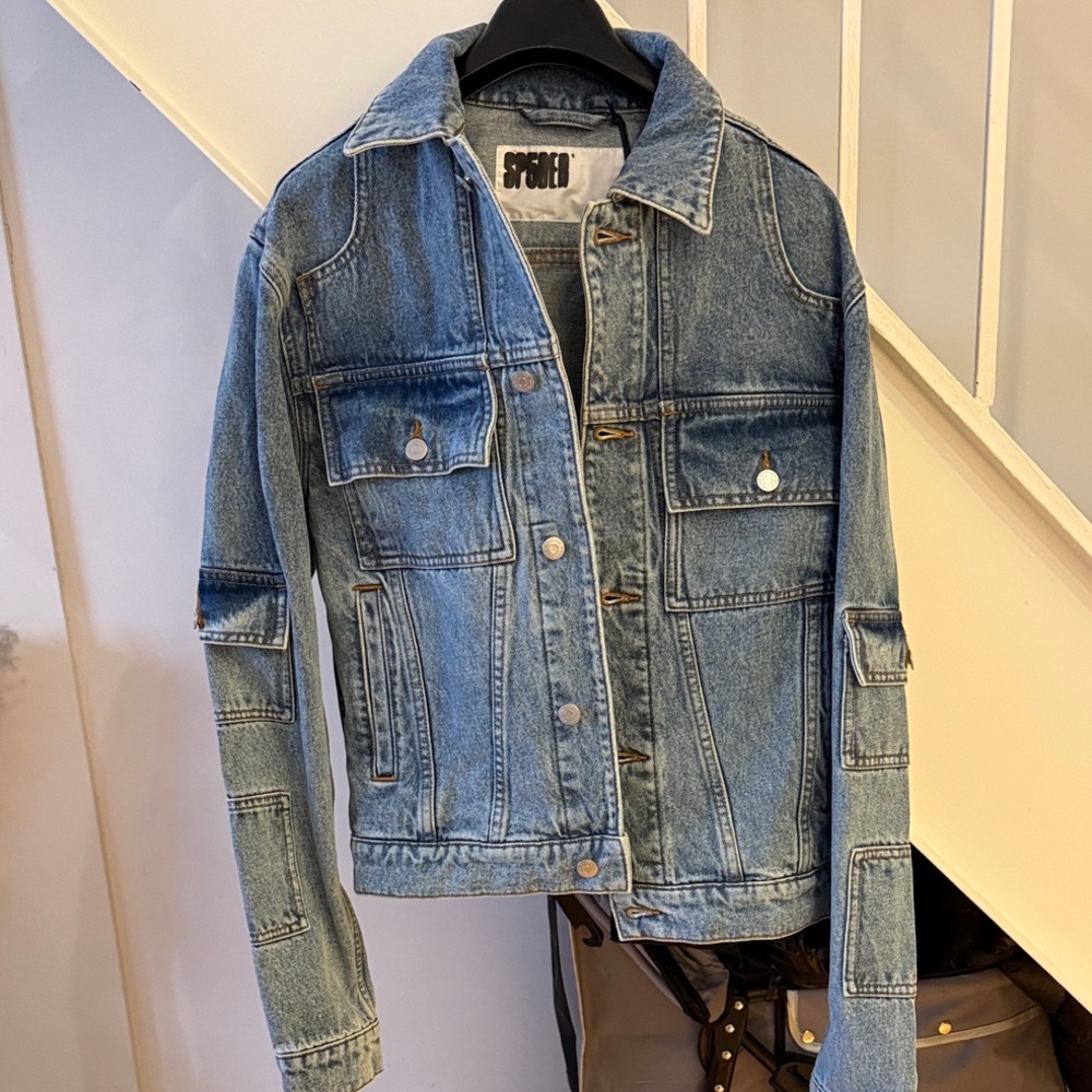 Sp5der unisex Blue Jean Jacket XS